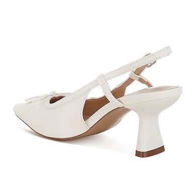 London Rag Danvers Women's Pointed Toe Slingback Kitten Heels