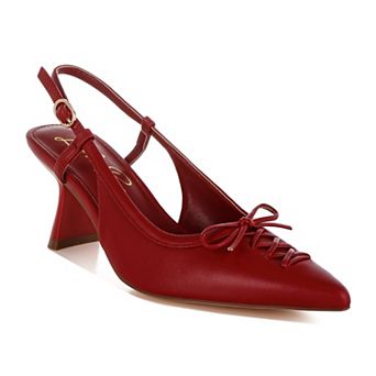 London Rag Danvers Women's Pointed Toe Slingback Kitten Heels