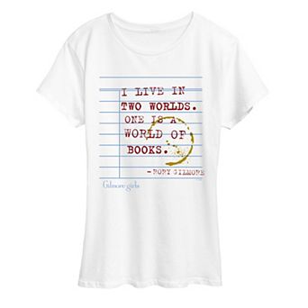 Women's Gilmore Girls "I Live In Two Worlds" Graphic Tee