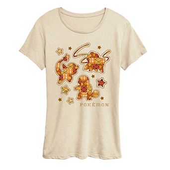 Women's Pokémon Autumn Patchwork Collage Graphic Tee