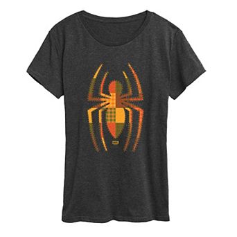 Women's Marvel Spider-Man Patchwork Logo Graphic Tee