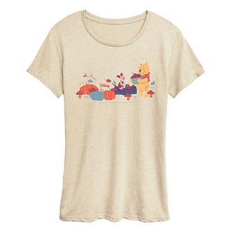 Women's Disney's Winnie The Pooh & Piglet Pumpkin Patch Graphic Tee