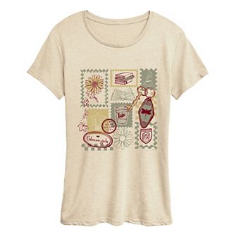 Women's Gilmore Girls Stars Hollow Stamp Collage Graphic Tee