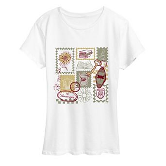 Women's Gilmore Girls Stars Hollow Stamp Collage Graphic Tee
