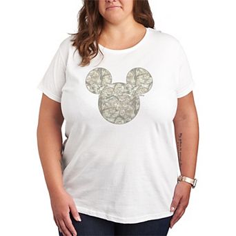 Plus Size Disney's Mickey Mouse Camo Ears Graphic Tee