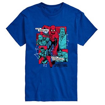 Big & Tall Spider-Man Villain Comic Panels Graphic Tee