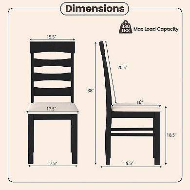 Costway Dining Chairs High Back Dining Room Chairs with Padded Seat for Kitchen