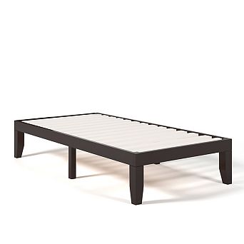 Costway Twin Size 14'' Wooden Bed Frame Mattress Platform Wood Slats Support
