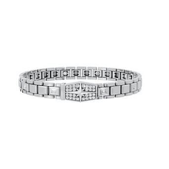 Galaxie Solaire Men's Sterling Silver 1 1/4 Carat T.W. Lab-Grown Diamond Bezel Bracelet
