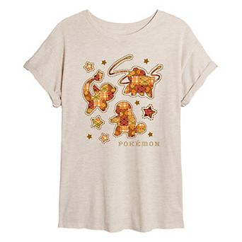 Juniors' Pokémon Patchwork Oversized Tee