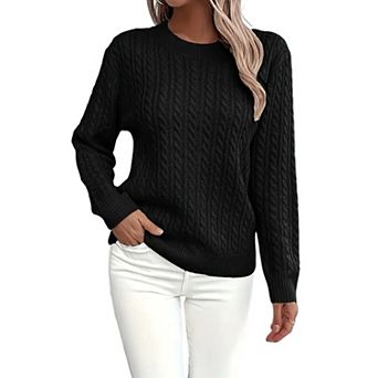 Women's Crew Neck Long Sleeve Pullover Sweater