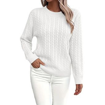 Women's Crew Neck Long Sleeve Pullover Sweater
