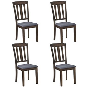 Costway Dining Chairs Set with Comfortable Backrest & Padded Seat for Living Room