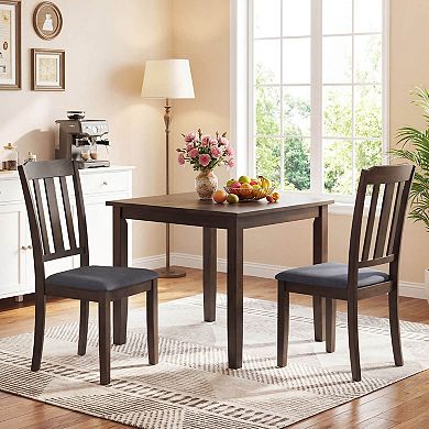 Costway Dining Chairs Set with Comfortable Backrest & Padded Seat for Living Room