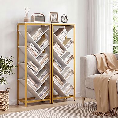 Costway Tree Bookshelf 9-Tier Freestanding Bookcase Corner Narrow Display Shelf for Home