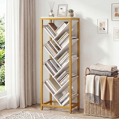 Costway Tree Bookshelf 9-Tier Freestanding Bookcase Corner Narrow Display Shelf for Home