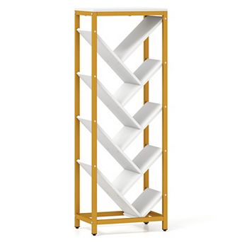 Costway Tree Bookshelf 9 tier Freestanding Bookcase Corner Narrow Display Shelf for Home