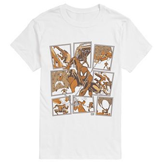 Big & Tall Marvel Vintage Sepia Comic Panels Graphic Tee
