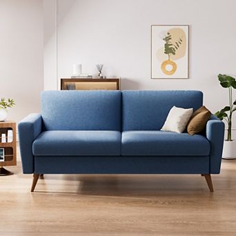 68" Loveseat Sofa, Comfy Corduroy Couches for Living Room, Mid Century Modern Love Seat Sofa,Linen