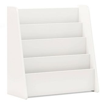 Costway 4 tier Kids Wooden Bookshelf Toddlers Book Rack with Deep Shelves