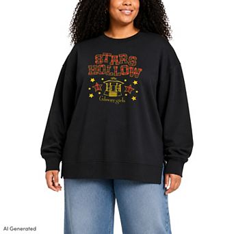Plus Size Gilmore Girls Stars Hollow Oversized Fleece Crew Sweatshirt