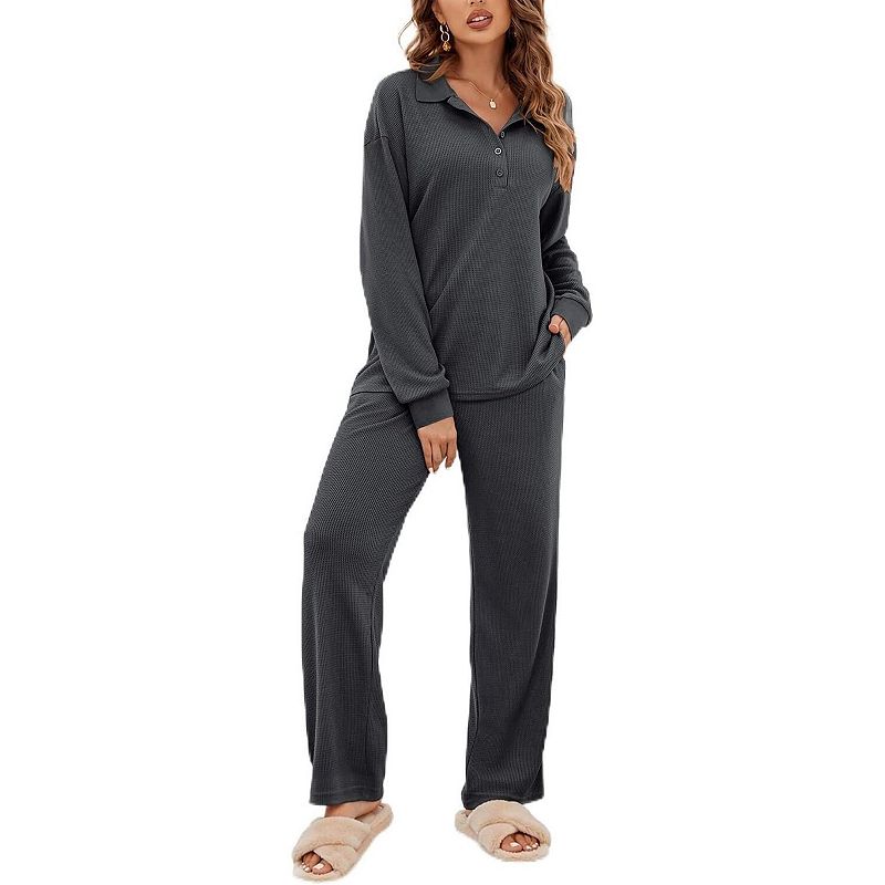 Ekouaer Womens Pajamas Sets Two Piece Long Sleeve Pajama Sweatsuits ...