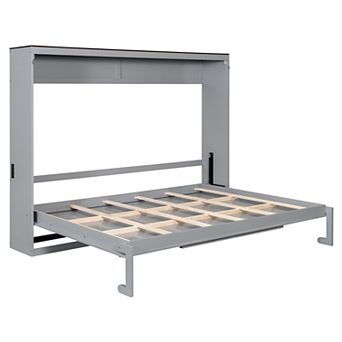 Merax Queen Size Murphy Bed Wall Bed & USB