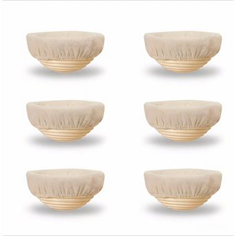 Mini Banneton Bread Proofing Basket Set of 6 Small Sourdough