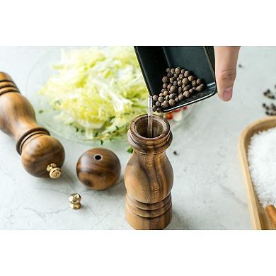 Salt and Pepper Grinder Set of 2 with Adjustable Ceramic Rotor