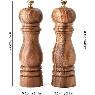Salt and Pepper Grinder Set of 2 with Adjustable Ceramic Rotor