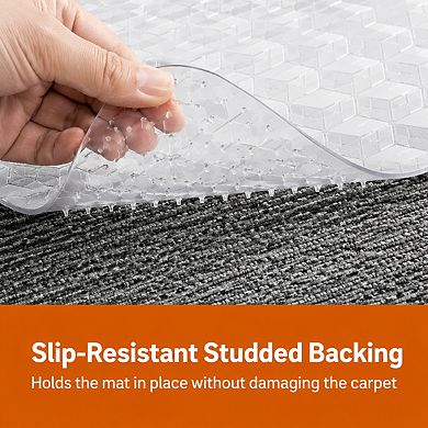 Extra Thick Low Pile Carpet Chair Mat Durable Easy Glide Waterproof Stylish