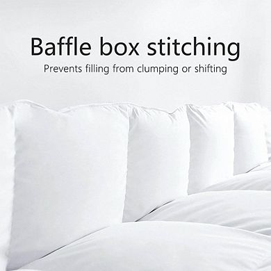 Quilted Down Alternative Comforter, Breathable Soft All-Season Duvet Insert