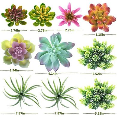 Artificial Succulents Set, Faux Hanging & Cactus Plants for Home Decor