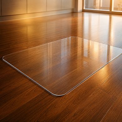 Transparent Office Chair Mat For Hardwood Floors Durable Easy Glide Floor Protector