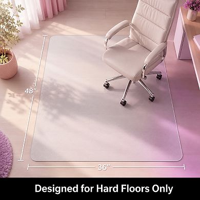 Transparent Office Chair Mat For Hardwood Floors Durable Easy Glide Floor Protector
