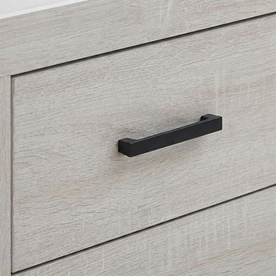 FurniFact Coastal White Nightstand with 2 Drawers and Farmhouse Style