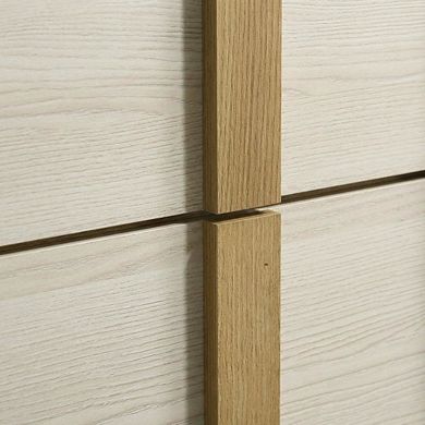 FurniFact Bedroom Nightstand with 2 Drawers in Finishing for Bedroom Storage