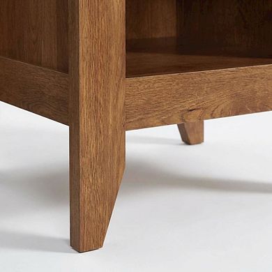 Starlight Canyon Home Oiled Oak Finish Night Stand with Coastal Cottage Style and Square Shape
