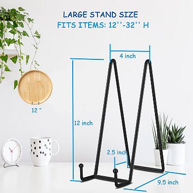 5 Pack Large Display Stands for Plates Frames Books Posters
