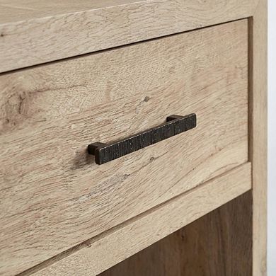 Starlight Canyon Home Oak Finish Nightstand with Coastal Cottage Style and Rectangle Design