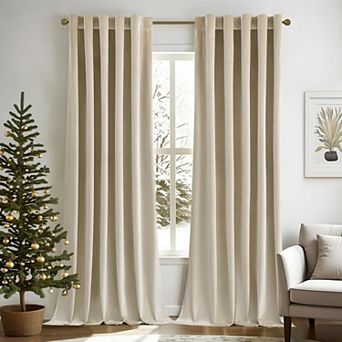 Velvet Blackout Curtains 2 Panels 52"x84" Rod Pocket Tab Thermal Insulated Soft Window Drapes