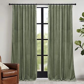 Thermal Blackout Curtains 2 Panels Pleated Drapes Room Darkening Energy Efficient