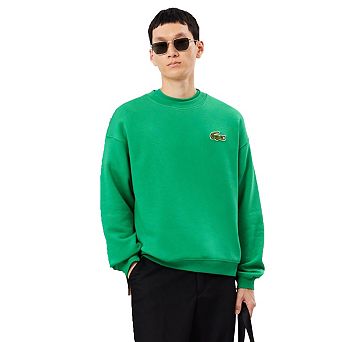 Lacoste Unisex Adult Accent Badge Fleece Loose Fit Sweatshirt