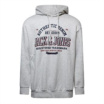 Jack And Jones Mens Logo Plus Hoodie