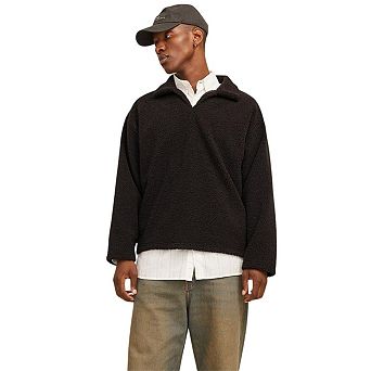 Jack And Jones Mens Teddy Fleece Long-Sleeved Sweatshirt