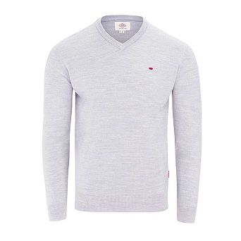 Lee Cooper Mens Embroidered Logo Acrylic V Neck Long-Sleeved Jumper