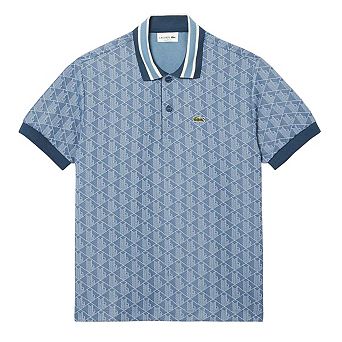 Lacoste Mens Monogram Jacquard Polo Shirt