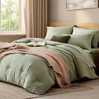 7 pc Bed-in-a-Bag Comforter Set, Soft All-Season Bedding with Sheets & Shams