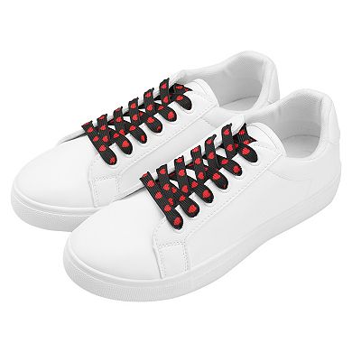 Women's Heart Printed Colored Shoelaces Flat Strings for Sneakers 63.0"