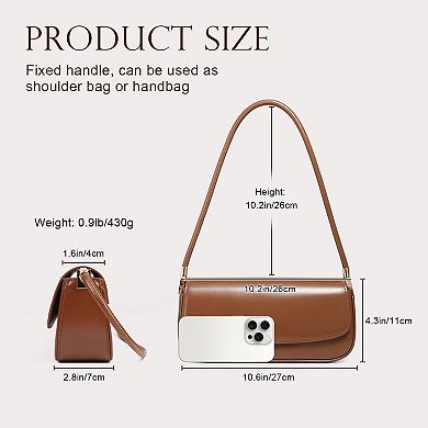 Genuine Leather Women's Mini Hobo Handbags Magnetic Closure Everyday Purses